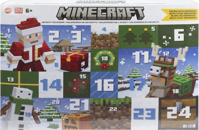 Mattel Minecraft Advent Calendar - Speelfigurenset - 24 dagen plezier - 6+ jaar