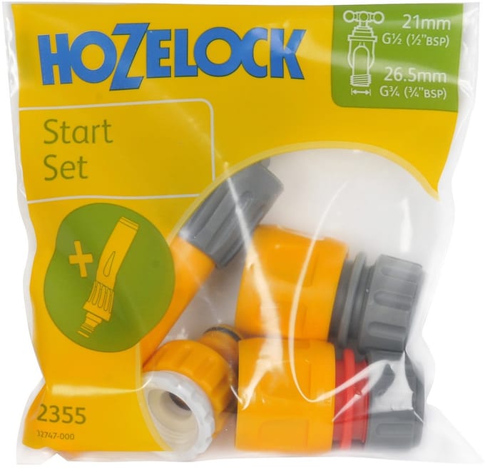 Hozelock - Starterset Tuinsproeier en Koppelstukken - Geel