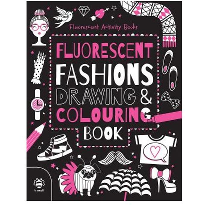 Fluorescent Fashions Drawing & Colouring Book - Vicky Barker