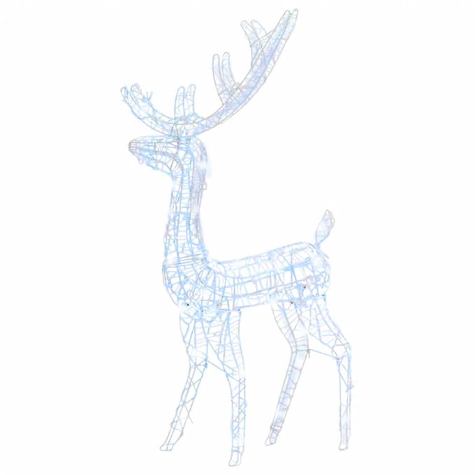 vidaXL - Kerstversiering - rendier - 140 - LED's - koudwit - 128 - cm - acryl