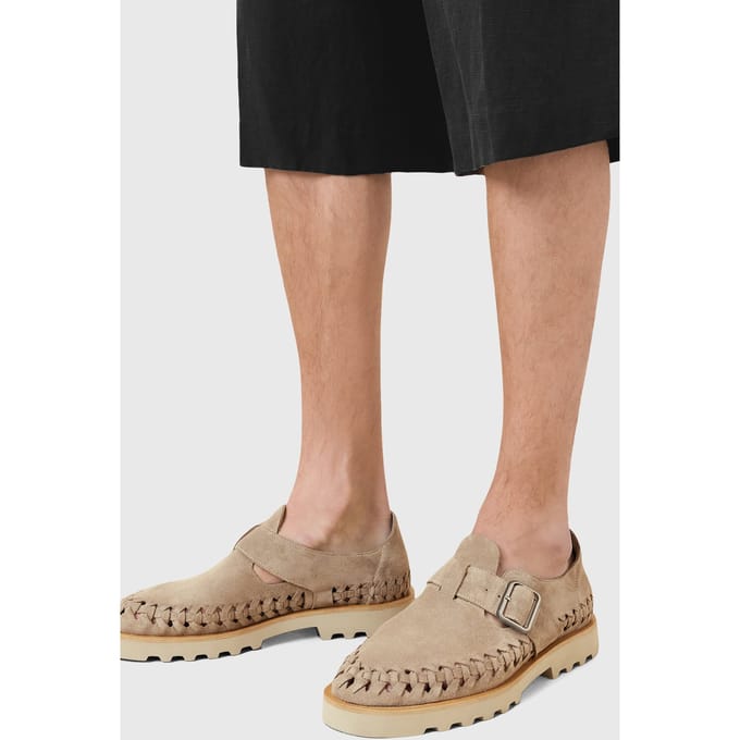 AllSaints Skiff Suede Sandal Cloudy Grey Taglia: 41 | Infradito Outlet | Uomo | Grigio