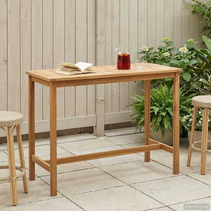 vidaXL - Bartafel - Naturel - 150 - x - 75 - x - 105 - cm - Massief - Teakhout