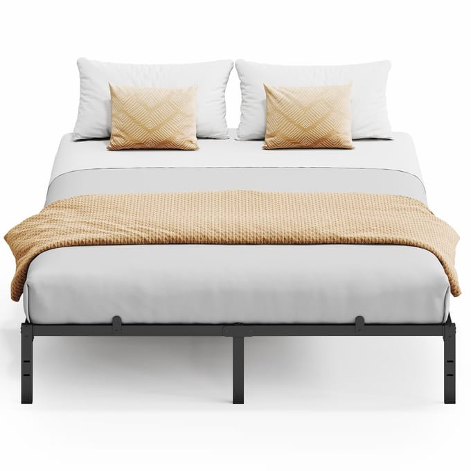 VASAGLE - Bed - Metalen Bed - Met Opbergruimte Onder Het Bed - Stevig Metalen Frame