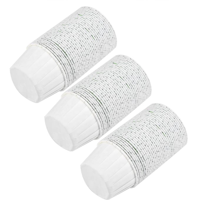 100PCS Mini Caissettes à Cupcakes Papier Rond Moules à Gâteau Tasses à Muffin Étuis Fête à la Maison Mariage#1 blanc