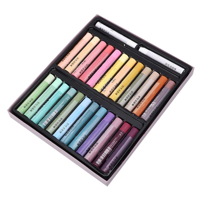 24+2 olieverfstiftenset Zachte oliepastelkrijt Kunstbenodigdheden voor kinderen(8724MLd2 ) 8724MLD+2 gray