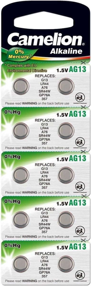 Knoopcelbatterijen AG1 - 10 Stuks - Alkaline 1,55 V voor Diverse Toepassingen
