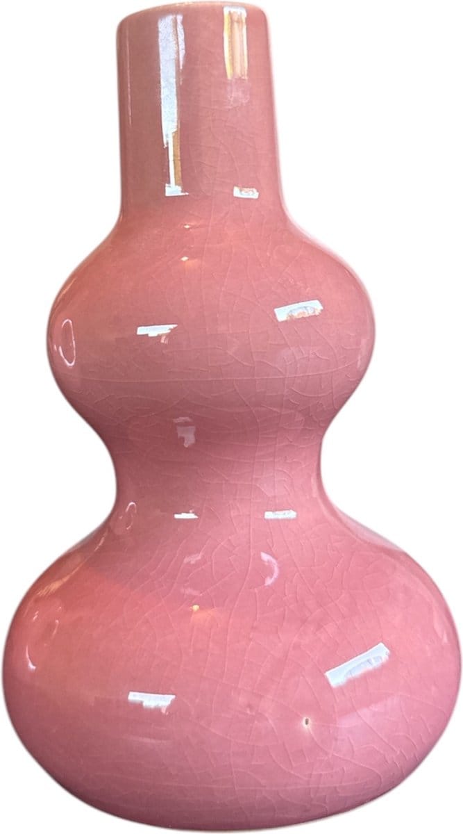 HomeBound by KY | Aardewerk vaas pink/roze | bloemenvaas