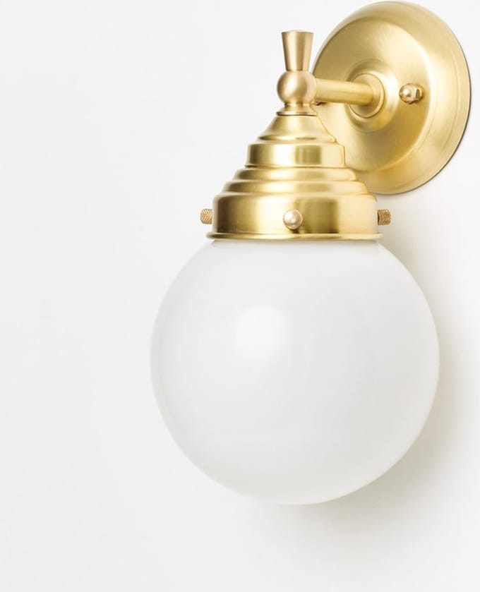 Wandlamp Bol Ø 15 Royal Messing - Art Deco Trade