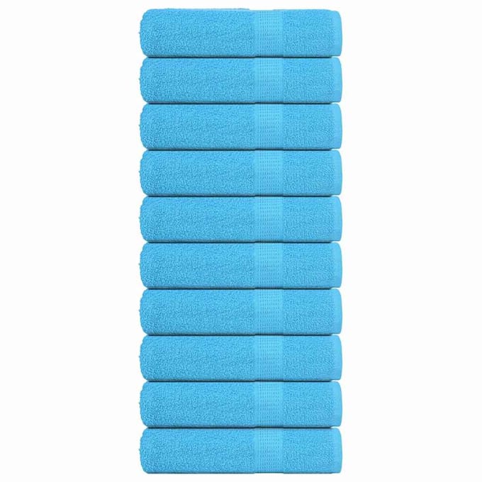 vidaXL - Badhanddoeken - FROGN - 10 - st - 100x150 - cm - 360 - g/m² - turquoise