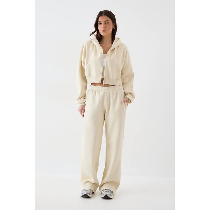 Dames DSGN Studio Straight Leg Jogger | Cream | Maat: 2XL