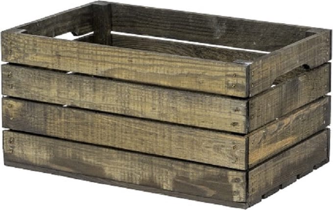 Houten Kist - Middel, Zwart / Opbergkist / Geschenkverpakking / Gift / Kado