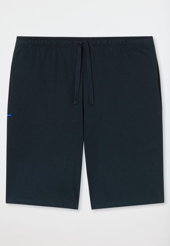 Schiesser Bermuda Mix + Relax - Heren Pyjamabroek Kort - donkerblauw
