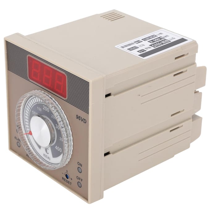 BERM Contrôleur de Température à Affichage Numérique Ajusteur Thermostat avec Bouton BEM 96VD beige