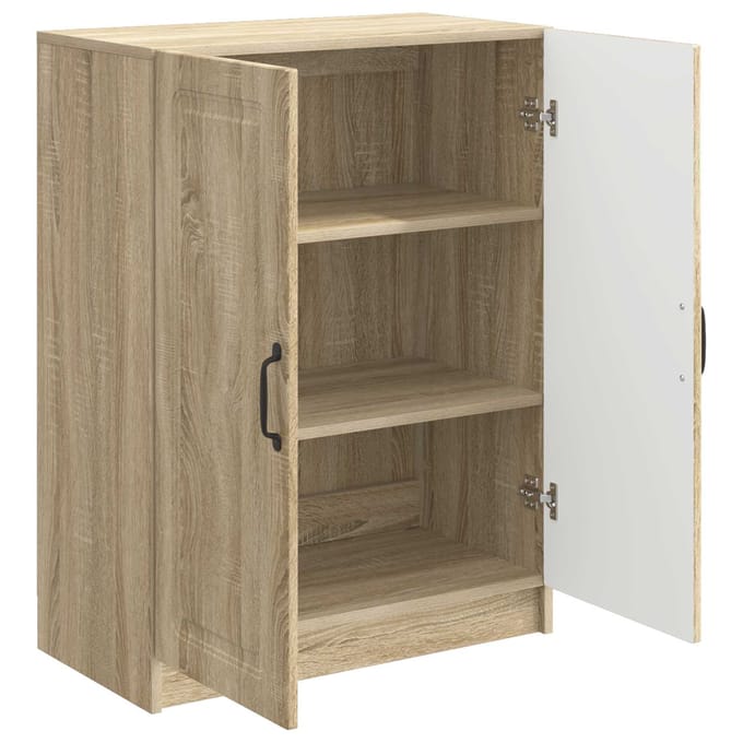 vidaXL - Dressoir - Sonoma - Eiken - 66 - x - 34,5 - x - 87 - cm - Bewerkt - hout