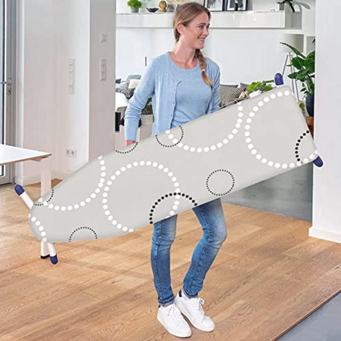 Elastische Strijkplankhoes 55 x 148 cm - Snelle Montage - Lichtgrijs