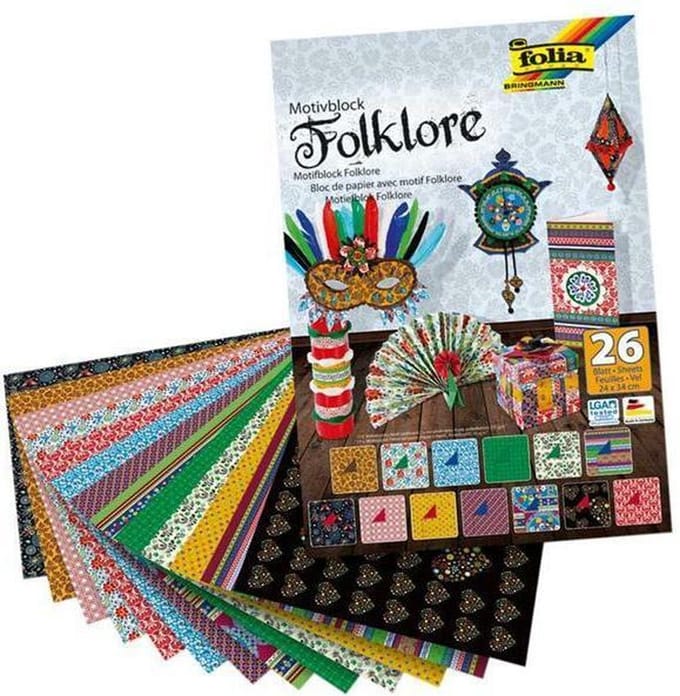 Folia Motiefpapier Hobby Creatief - Folklore - 26 vel - 24 x 34 cm