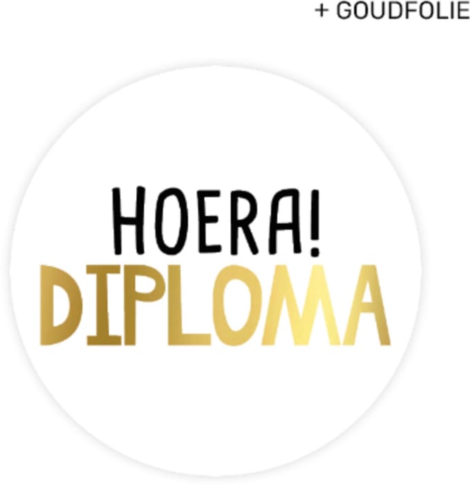 10X Sticker - Hoera! Diploma - Geslaagd - Wensetiket