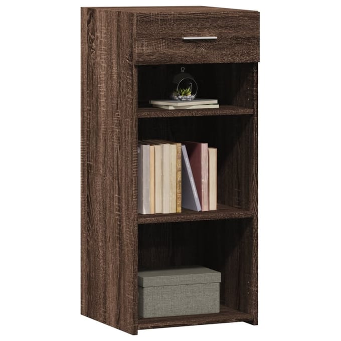 vidaXL - Dressoir - 40x42,5x93 - cm - bewerkt - hout - bruin - eikenkleur