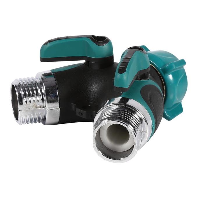 1 Stuks NPT3/4  2-Weg Zware Kwaliteit Tuinslang Splitter Y-Vormig Ventiel Waterleiding Connector Adapter wit