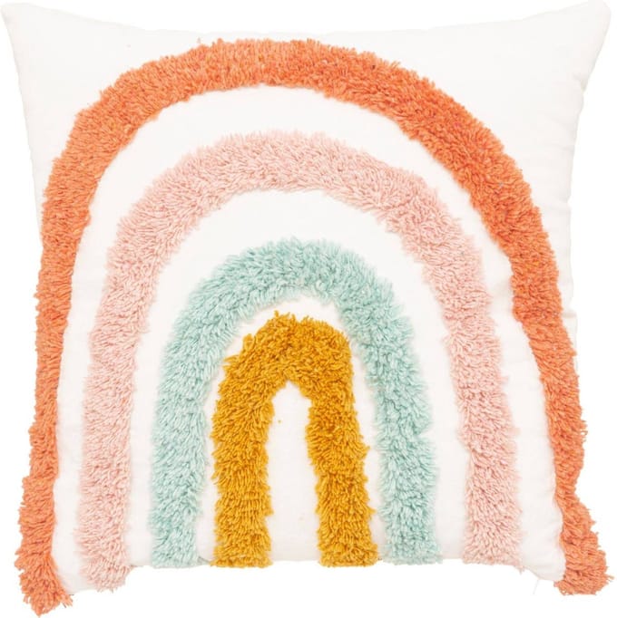 Atmosphera Kids Sierkussen Regenboog Tufte - 38x38cm - Multi