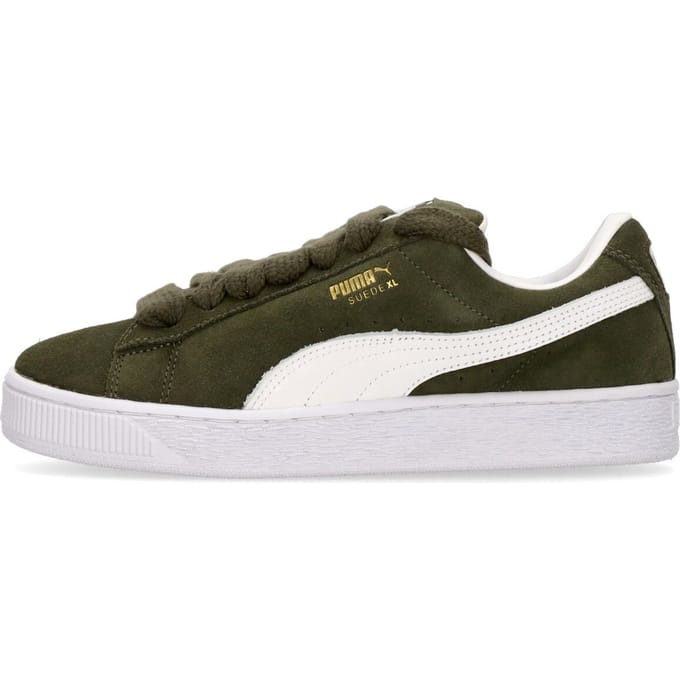 Puma Suede XL Dark Olive Unisex Sneakers Groen Wit 395205-13 41 white