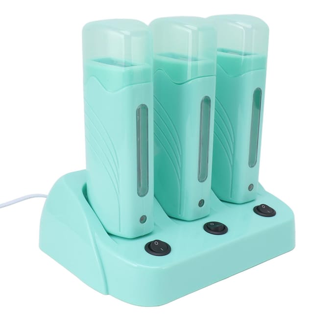 3 stuks Roller Wax Verwarmer Machine Onafhankelijke Schakelaar Ontharingswax Verwarmingsmachine US Stekker 110V US PLUG blue