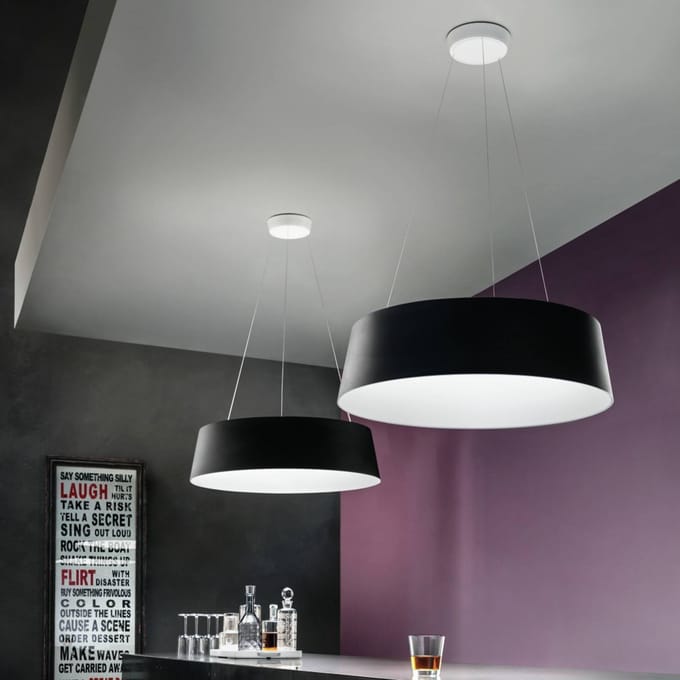 Stilnovo Oxygen LED hanglamp, zwart, Ø 56 cm