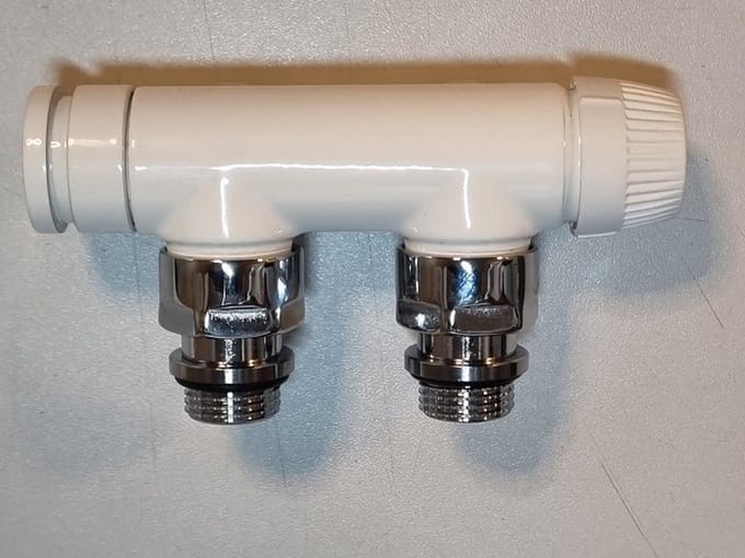 Honeywell Thera designset haaks links met 2 kopp.m24x16 coax wit