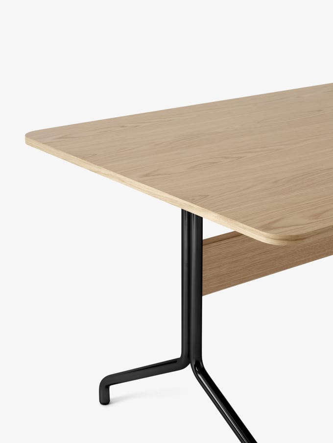 &Tradition Pavilion Eettafel AV18, AV19 & AV24 - geolied eiken - verchroomd - 200 x 90 cm