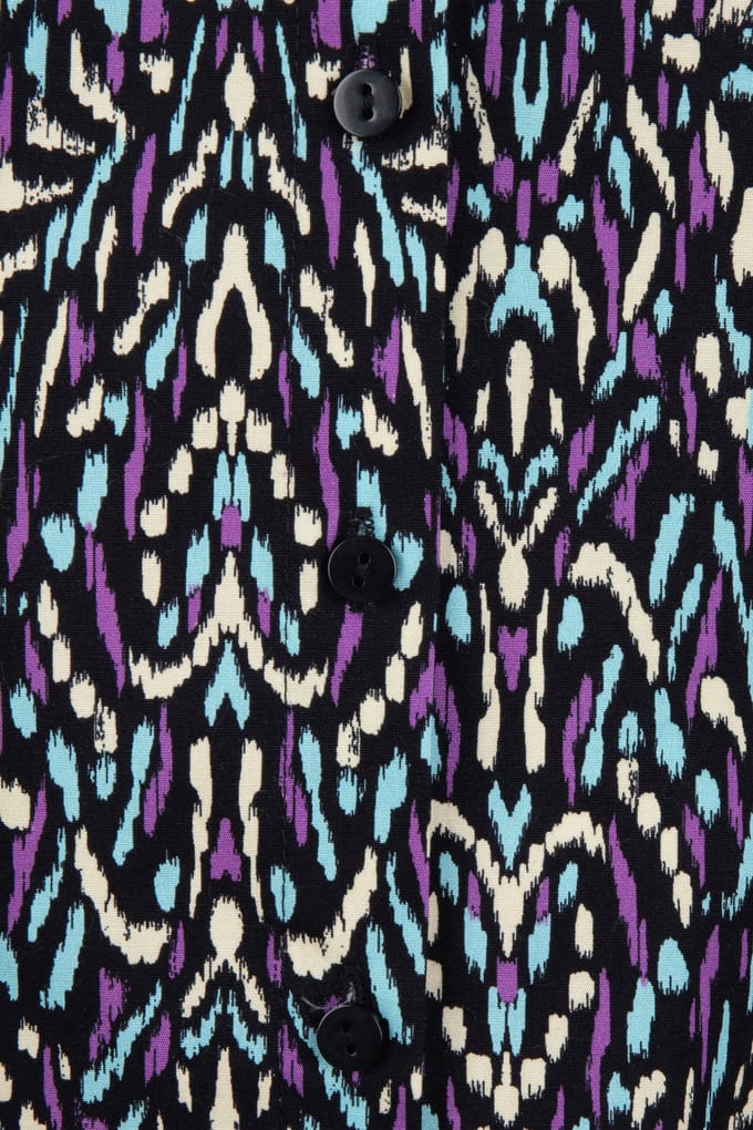 EsQualo Blouse Poplin Magic Earth Print Maat: 36 | Longsleeves Outlet | Dames | Bruin