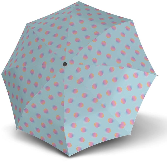 Knirps paraplu A.200 Medium Duomatic Magic Dots Sky Lichtblauw