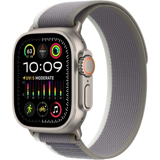 Trail Loop Band voor de Apple Watch | 44/45/46/49 mm - Maat S/M - Green & Gray