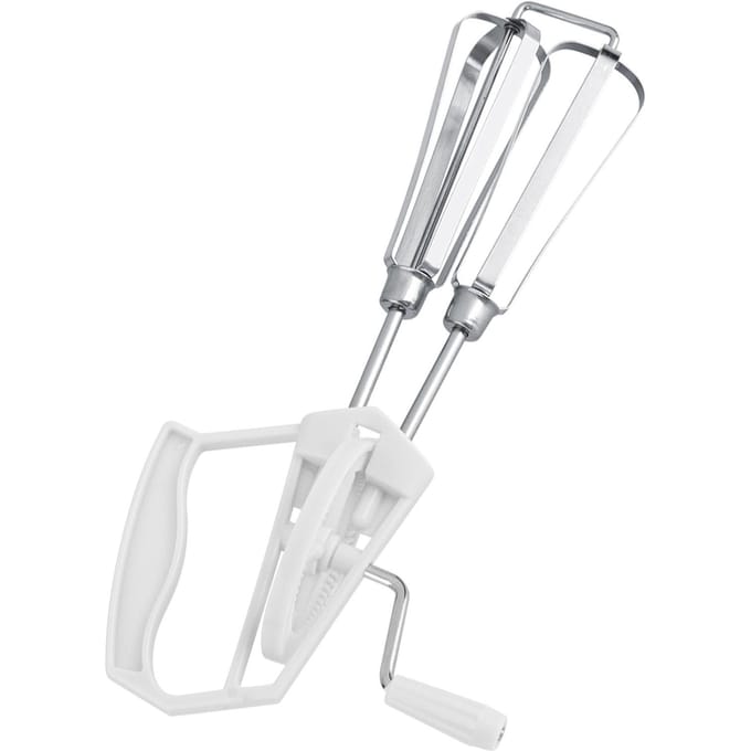 RVS Roterende Handgarde Eierklopper Mixer Kookgereedschap Keuken wit