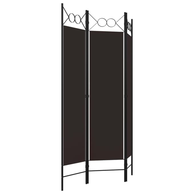 vidaXL - Kamerscherm - met - 3 - panelen - 120x180 - cm - bruin