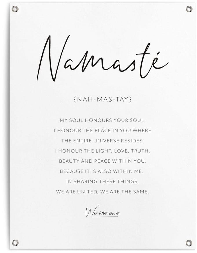 Tuinposter Namasté - 80 x 60 - Canvas - REINDERS
