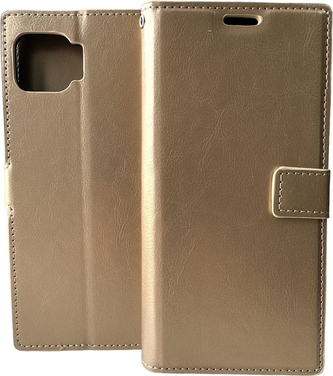 Portemonnee Book Case Hoesje Geschikt voor: Oppo A73 - goud