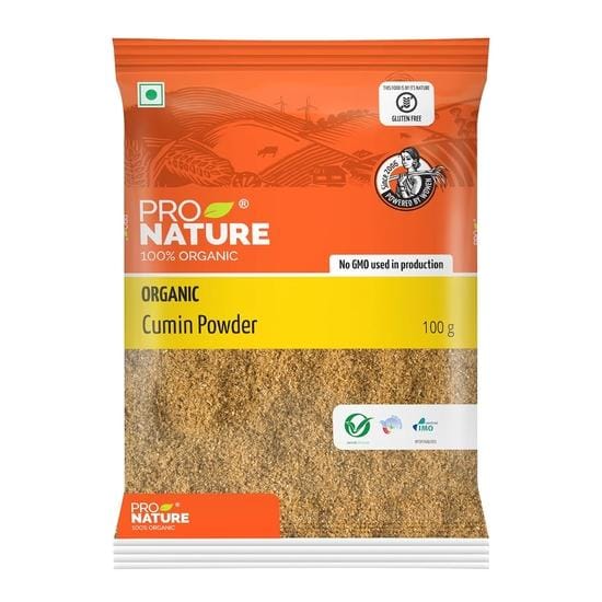 Pro Nature Biologisch 100% Biologisch Komijnpoeder - 100 Gr yellow