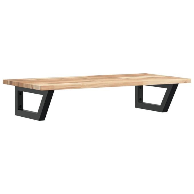 vidaXL - Badkamer - wandschap - staal - en - massief - acaciahout
