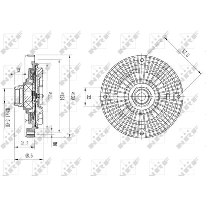 Koppeling, radiatorventilator NRF 49642