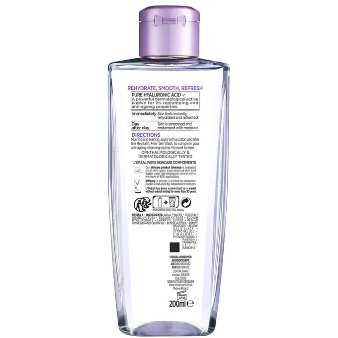 L'Oréal Paris Revitalift Filler [+ Hyaluronzuur] Toner voor Gezicht 200 ml