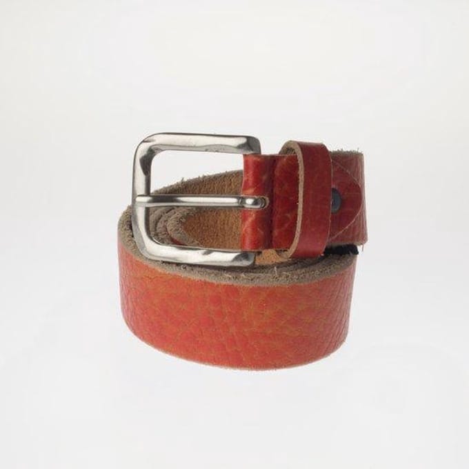 Stoere Heren Riem – Rood – 110cm - Sluis Leder
