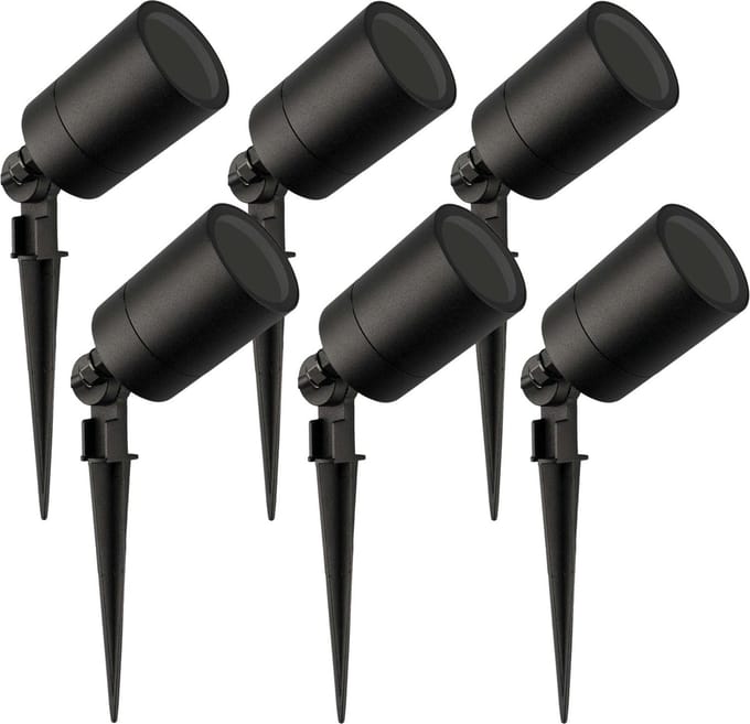 Ledvion - 6X LED Spotlight - GU10 - Zwart - 5W - IP65