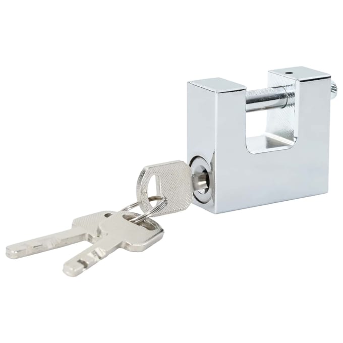 vidaXL Hangslot 12 pcs Zilver Staal