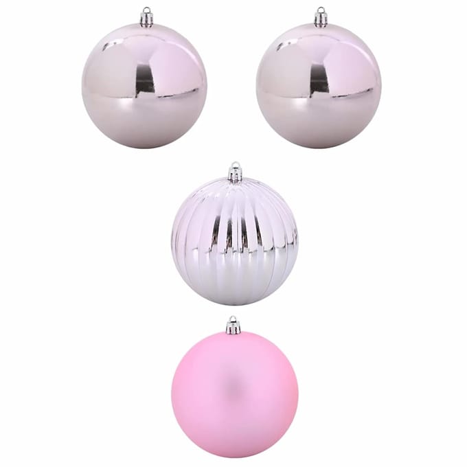 vidaXL - Kerstbal - Set - XXL - 4 - st - Roze - Ø - 20 - cm - Kunststof