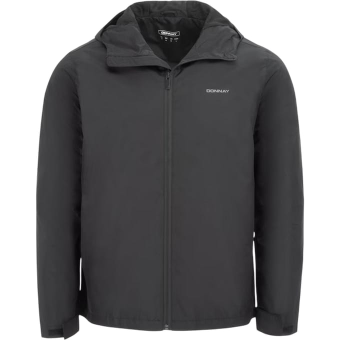 Donnay Heren Lichtgewicht Jas met Capuchon (Zwart)