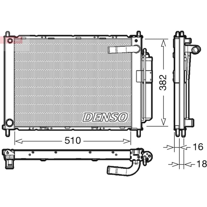 Condensator, airconditioning DENSO DRM46101