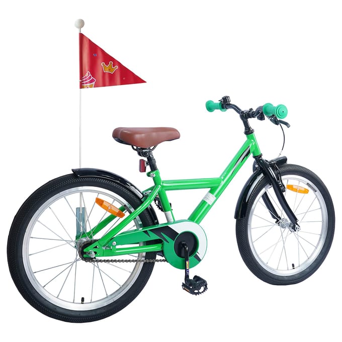 vidaXL - Kinderfiets - 18 - Inch - voor - 5-7 - jaar - oud - Groen