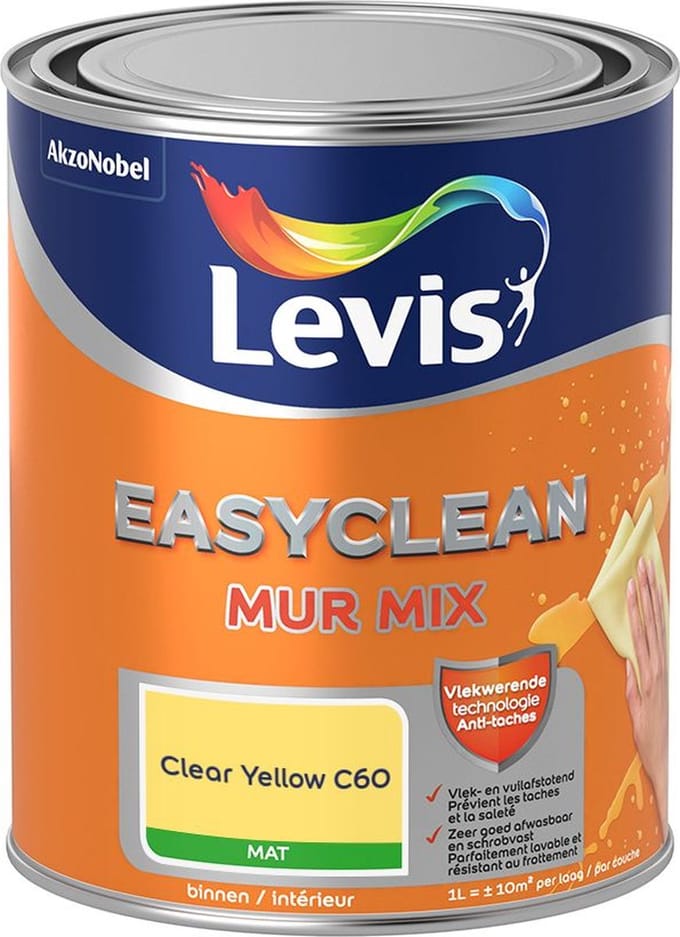 Levis - Easyclean Mur Mat Mix - Clear Yellow C60 - Mengverf - 1 L