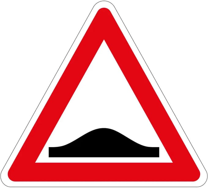 Pas op drempel bord - J38 | gecoat dibond materiaal | 40 cm