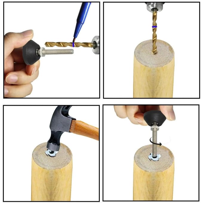 Draaibare 40xM8x50mm Verstelbare Waterpas Steunvoeten Met Schroeven DIY Meubelpoot Set van 4